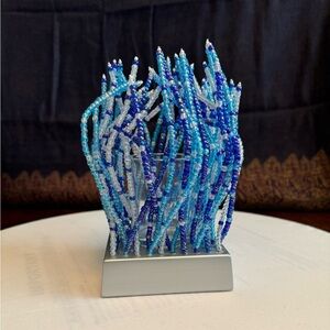 Partylite Blue coral votive holder